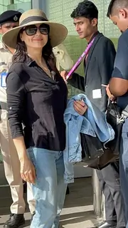 Preity Zinta snapped at the airport