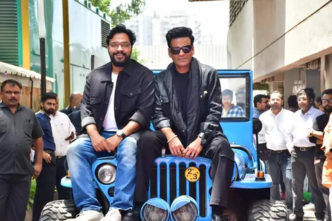 Manoj Bajpayee and Apoorv Singh Karki snapped at the trailer launch of Bhaiyyaa ji