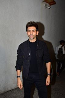 Kartik Aaryan snapped for the promotion of his upcoming movie Chandu Champion