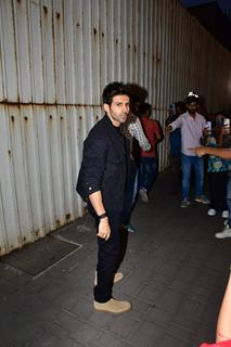 Kartik Aaryan snapped for the promotion of his upcoming movie Chandu Champion