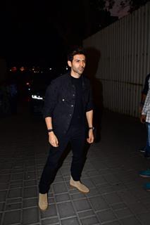 Kartik Aaryan snapped for the promotion of his upcoming movie Chandu Champion