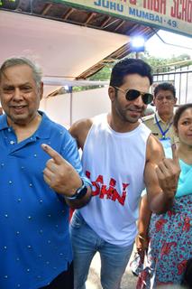 David Dhawan and Varun Dhawan snapped after their Lok Sabha Election voting