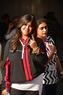Ektaa Kapoor snapped after their Lok Sabha Election voting