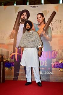 Ammy Virk snapped at the trailer launch of Kudi Haryane Val Di