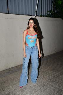 Janhvi Kapoor grace the screening of Mr And Mrs Mahi