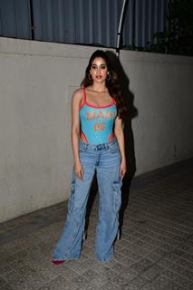 Janhvi Kapoor grace the screening of Mr And Mrs Mahi