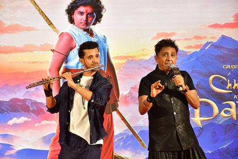 Sukhwinder Singh attend the song launch of Jamboora and Zara Muskura for upcoming film Chhota Bheem and the Curse of Damyaan