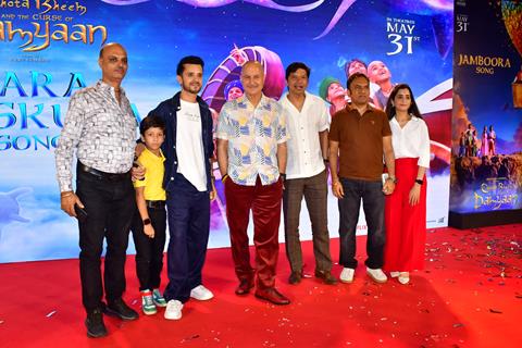 Anupam Kher attend the song launch of Jamboora and Zara Muskura for upcoming film Chhota Bheem and the Curse of Damyaan