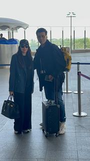 Karan Johar and Karishma Kapoor snapped at the airport