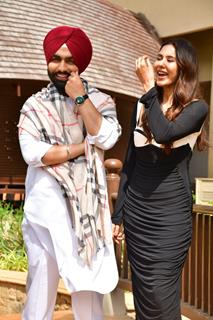 Ammy Virk and Sonam Bajwa snapped for promotion of their upcoming film Kudi Haryane Val Di