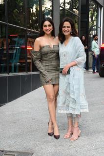 Mona Jaswir Singh and Sharvari Wagh snapped promoting upcoming film Munjya