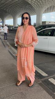 Hema Malini spotted at the airport