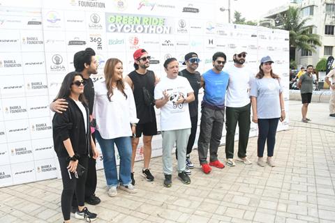 Aditya Seal, Aparshakti Khurana, Sunny Kaushal, Stebin Ben and Taha Shah Badussha attend Bhamla Foundation’s Green Ride Cyclothon in Bandra