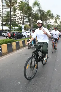 Sunny Kaushal attend Bhamla Foundation’s Green Ride Cyclothon in Bandra