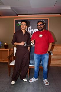 Anurag Kashyap and Gulshan Devaiah snapped for the promotion of series Bad Cop