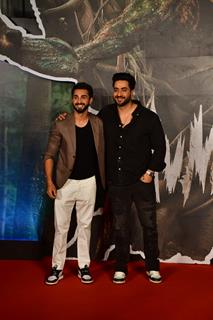 Aly Goni and Abhishek Verma attend the screening of Munjya