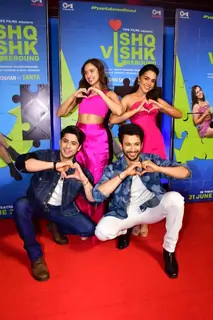 Rohit Saraf, Pashmina Roshan, Jibraan Khan and Naila Grrewal snapped at the trailer launch of Ishq Vishk Rebound