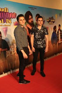 Pawan Gill and Aman Gill snapped at the premiere of Kudi Haryane Val Di