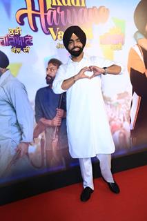 Ammy Virk snapped at the premiere of Kudi Haryane Val Di