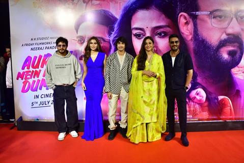 Ajay Devgn, Jimmy Sheirgill, Tabu, Shantanu Maheshwari and Saiee Manjrekar attend Auron Mein Kahan Dum Tha trailer launch