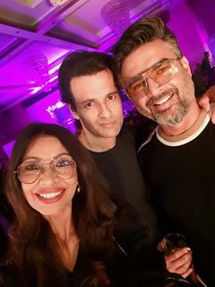 Rohit Roy and R. Madhavan snapped at Sanjay Gupta celebration for his wife for Mrs. World International 2024