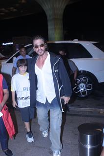 Shah Rukh Khan and AbRam Khan snapped at the airport