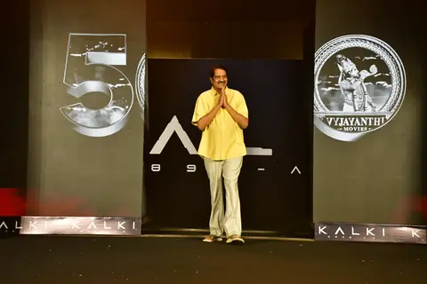C Aswini Dutt snapped at the Kalki 2898 AD Event 