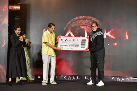 C Aswini Dutt  snapped at the Kalki 2898 Ad Event