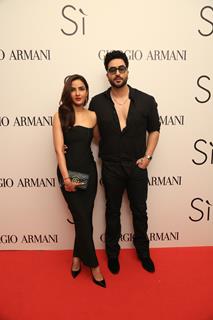 Aly Goni and Jasmin Bhasin attend Giorgio Armani Event