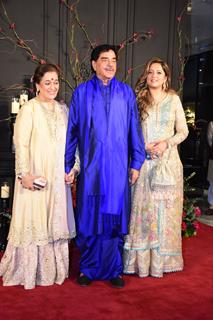 Shatrughan Sinha and Poonam Sinha attend the Sonakshi Sinha and Zaheer Iqbal's wedding reception