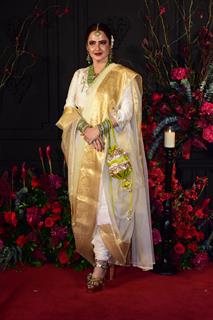 Rekha attend the Sonakshi Sinha and Zaheer Iqbal's wedding reception