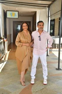 Tabu and Neeraj Pandey snapped promoting upcoming film Auron Mein Kaha Dum Tha