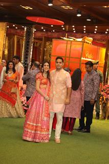 Akash Ambani and Shloka Mehta snapped Anant Ambani and Radhika Merchant’s Mameru Ceremony in Antilia, Mumbai