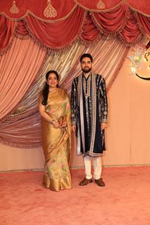 Rashmi Thackeray and Tejas Thackeray attend Radhika Merchant and Anant Ambani Sangeet Ceremony 