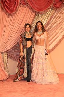 Neha Sharma and Aisha Sharma  attend Radhika Merchant and Anant Ambani Sangeet Ceremony