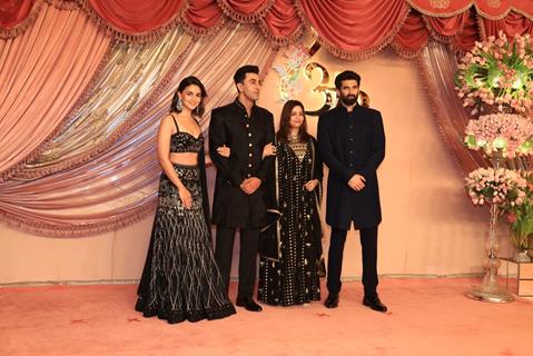 Ranbir Kapoor, Alia Bhatt, Aditya Roy Kapur and Shaheen Bhatt attend Radhika Merchant and Anant Ambani Sangeet Ceremony