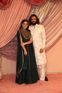 Genelia Deshmukh and Riteish Deshmukh attend Radhika Merchant and Anant Ambani Sangeet Ceremony