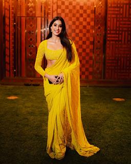 Janhvi Kapoor attend the Anant Ambani and Radhika Merchant’s Haldi Ceremony