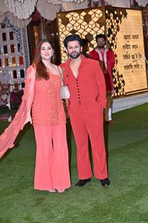 Rahul Vaidya and Disha Parmar attend the Anant Ambani and Radhika Merchant’s Haldi Ceremony