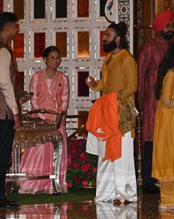 Ranveer Singh attend the Anant Ambani and Radhika Merchant’s Haldi Ceremony