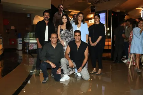 Akshay Kumar, Suriya and Jyotika attend the screening of Sarfira