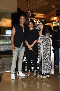 Akshay Kumar and Radhikka Madan attend the screening of Sarfira