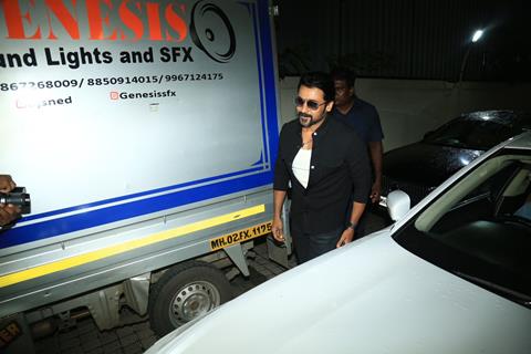 Suriya attend the screening of Sarfira