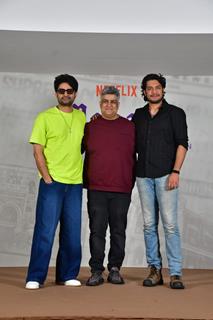 Junaid Khan and Jaideep Ahlawat attend the Maharaj press conferance