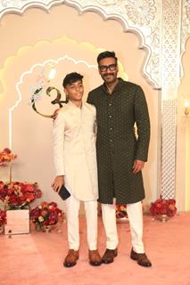 Ajay Devgn and Yug Devgn  at Anant Ambani and Radhika Merchant's Wedding Ceremony