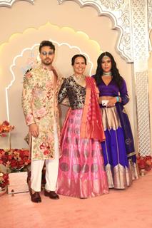 Ayesha Shroff, Tiger Shroff and Krishna Shroff at Anant Ambani and Radhika Merchant's Wedding Ceremony