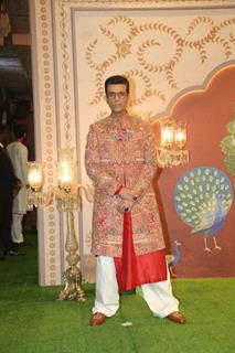 Karan Johar attend Anant Ambani and Radhika Merchant's Ashirwad Ceremony