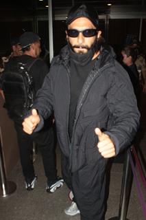 Ranveer Singh spotted at the airport