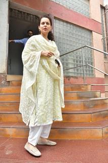 Kangana Ranaut snapped in the city