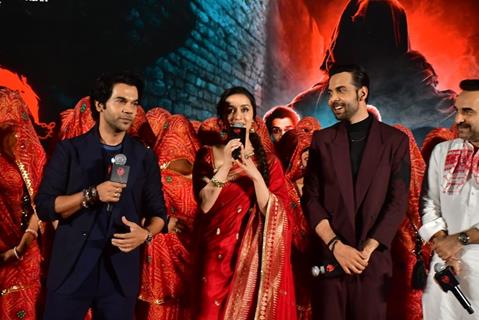 Shraddha Kapoor, Rajkummar Rao and Abhishek Banerjee snapped at the Trailer launch of Stree 2